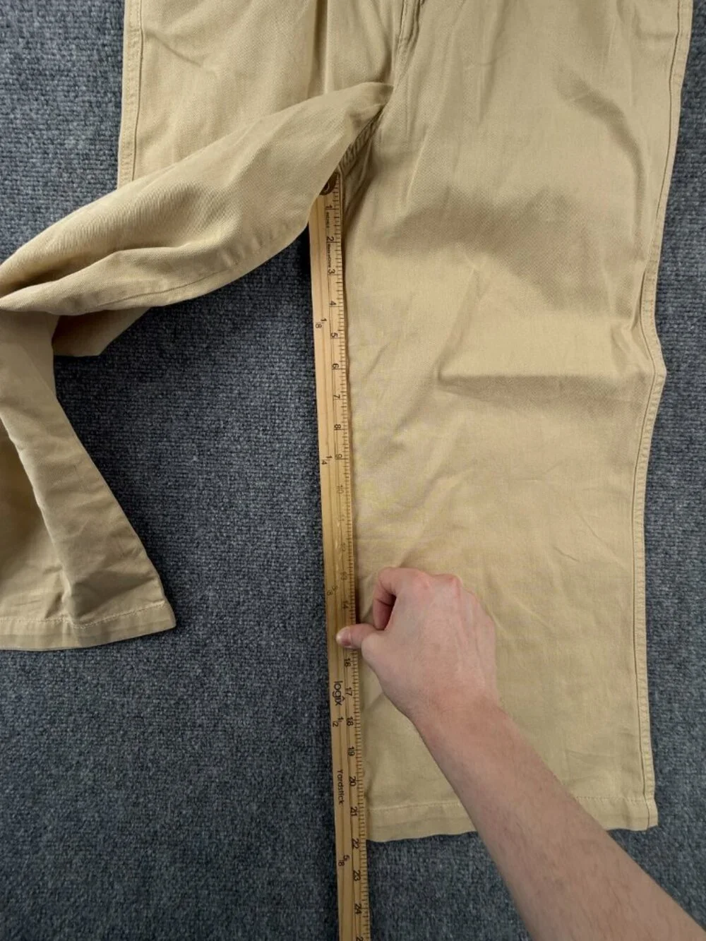 Polo Ralph Lauren Pants Women Beige Capri Size 16 Adult Cotton Elastic Waist